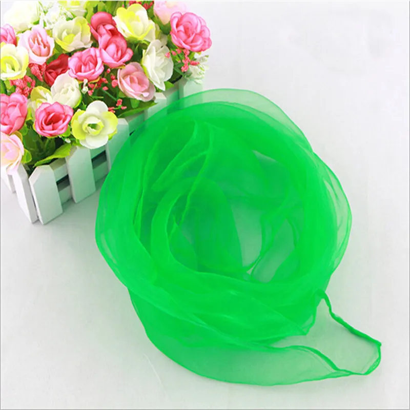 6/12 قطعة وشاح مربع الشيفون الأطفال أداء الرقص الأوشحة لون الحلوى وشاح لفتاة شعوذة التصوير اكسسوارات