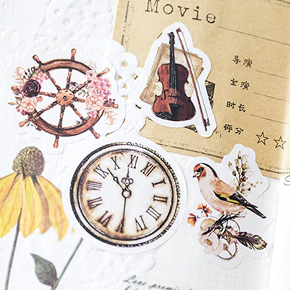Journal Travel Adhesive Paper Crafting Paper Stickers Scrapbooking Decal Label Graffiti