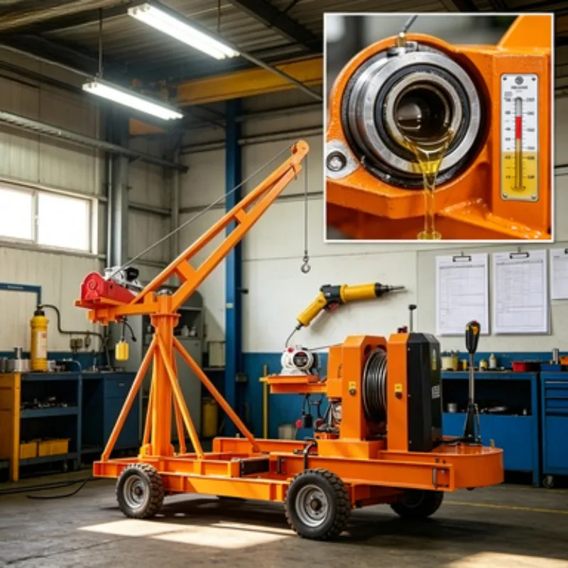 Lightweight Self-Propelled Mini Floor Crane – 1000kg Electric Hoist with 360° Rotation, Truck Crane for Building Construction