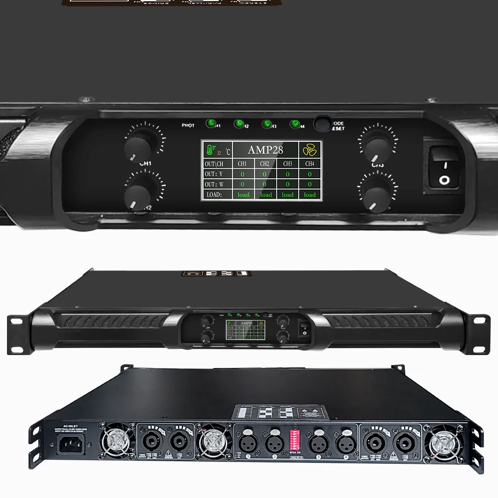 ShennDare PFA6K4pro Профессиональный 2 Ом Стабильный цифровой усилитель мощности 4x800 Вт Линейный массив Полнодиапазонный усилитель для динамиков Сценическое исполнение 4-канальный аудио DJ Сабвуфер Предусилитель
