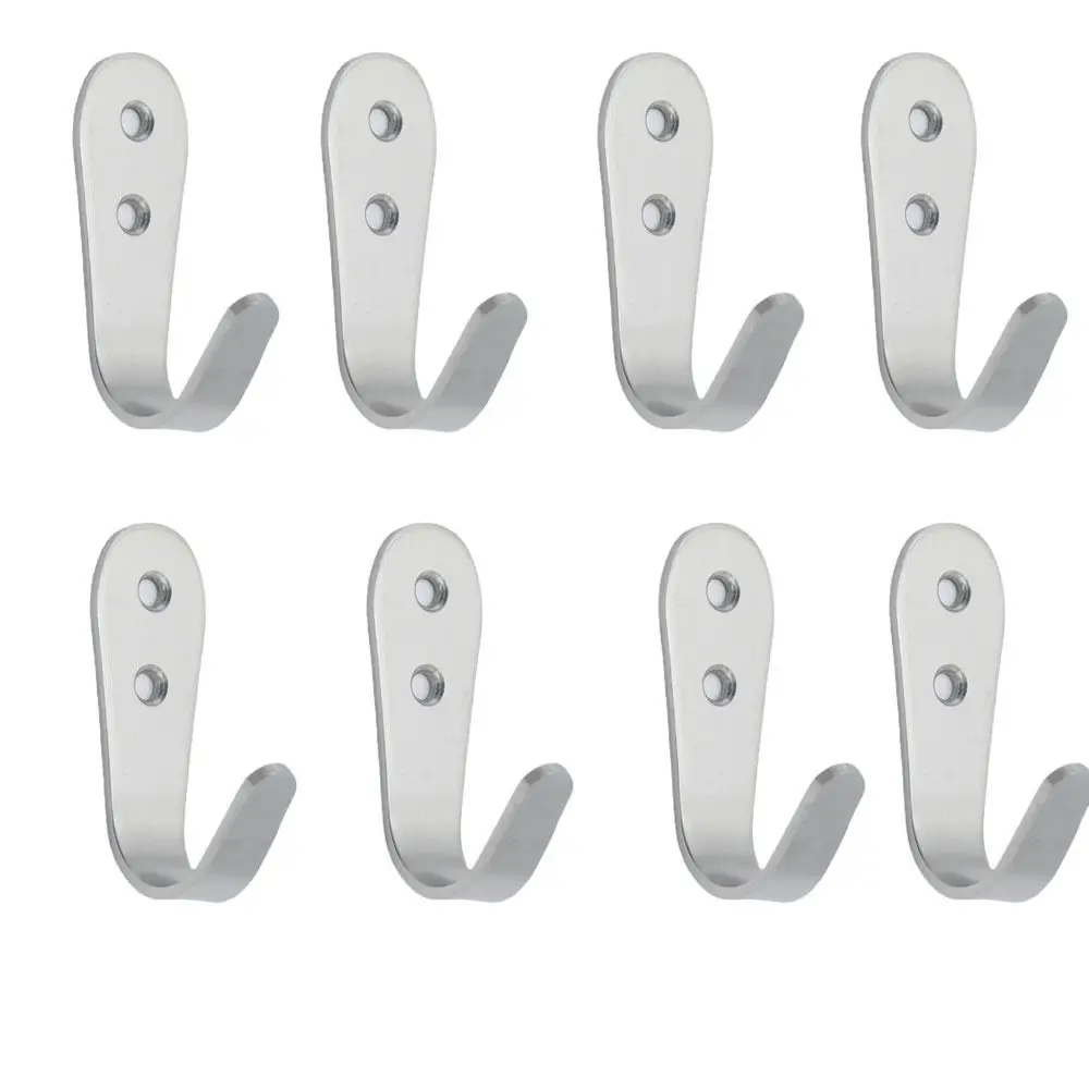 8PCS Stainless Steel Metal Hooks Seamless U-Shaped Sliver Wall Mounted Hanger Hooks Kitchen