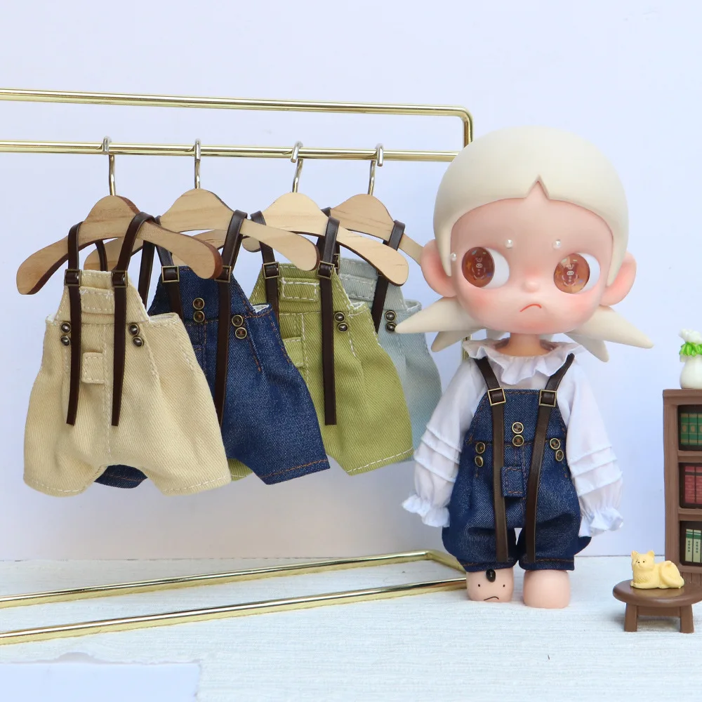 15-20cm Universal Doll Overalls Strap Pants Fit Zsiga Cotton Doll Casual Trousers Replacement Clothes For 1/6 BJD Doll Outfit