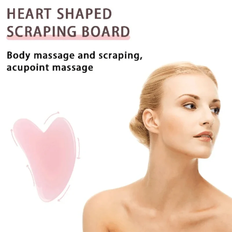 Multifunctional Heart Shaped Scraping Board Facial Beauty Treatment Massage Scraping Sheet Lifting and Slimming Face Tool