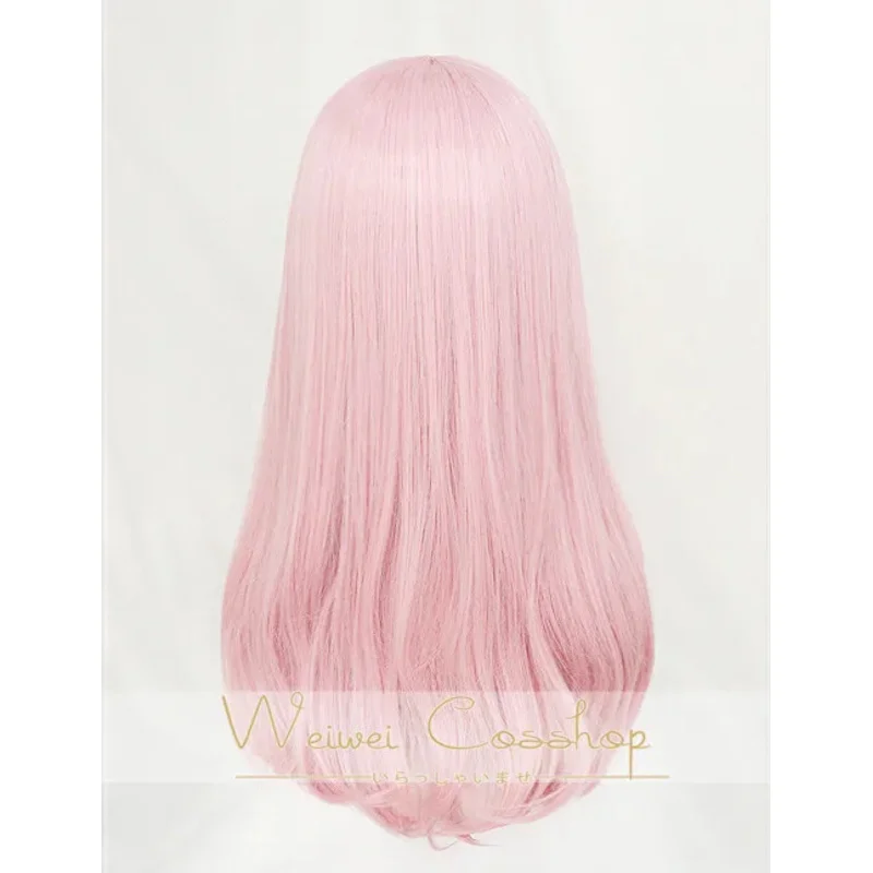 

a7d@Fujiwara Chika Cosplay Wig Kaguya-sama: Love Is War 55cm Pink Cosplay Costume Wigs + Wig Cap + Black Bowknot Hairpina7d@