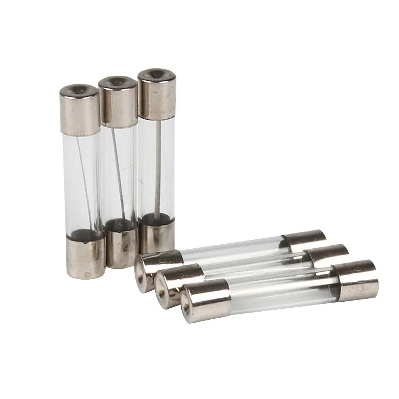 10szt Bezpiecznik szklany 6X30MM 0.1A 0.2A 0.5A 1A 2A 3A 4A 5A 6.3A 8A 10A 12A 15A 20A 30A 25A 250V Bezpieczniki szybkiego wydmuchu