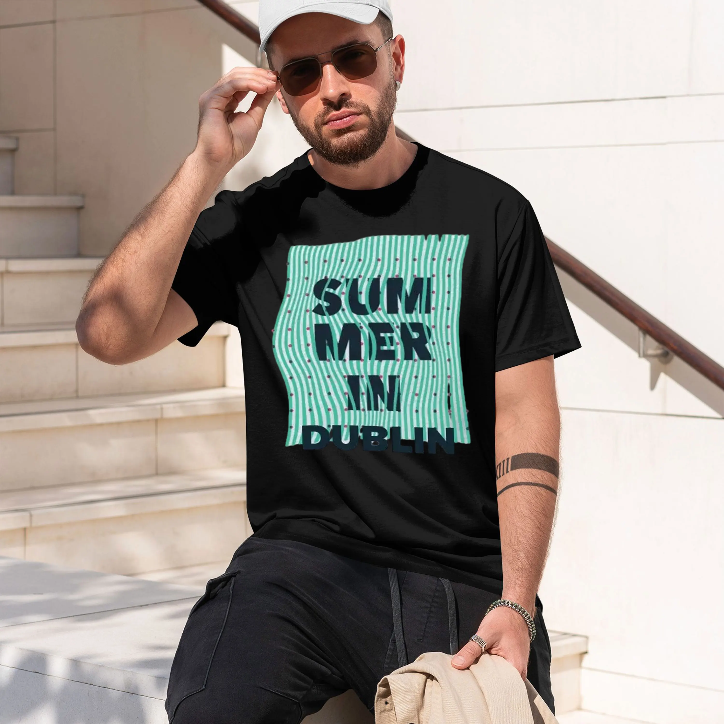 Mens Graph T-Shirt Summer in Dublin - Summer In Dublin - Eco-Responsible 2026 New Model Short-sleeve crewneck T-Shirt Classic Ca