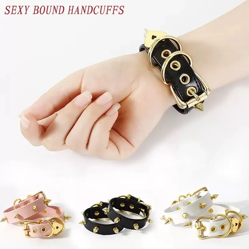 

Constraint Punk PU Leather Spike Bracelet for Men Gothic Spike Rivet Cuff Bangle Metal SM Wristband Adjustable Halloween Cosplay