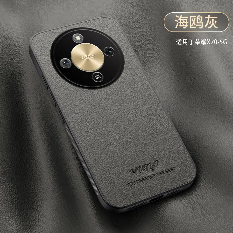 حافظة لهاتف Honor X9D جديدة للأعمال من الجلد العادي غطاء مغناطيسي مضاد للسقوط غطاء مضاد للسقوط لهاتف Honor X70 ممتص للصدمات Funda