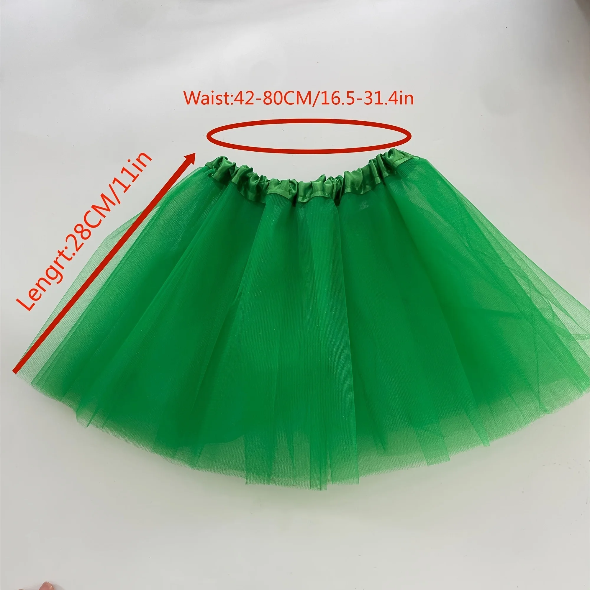 Dziecięca spódnica tutu z siateczki, odpowiednia do kostiumów świątecznych dla dzieci, występów tanecznych, uroczystości imprezowych i nie tylko — zdjęcie 4
