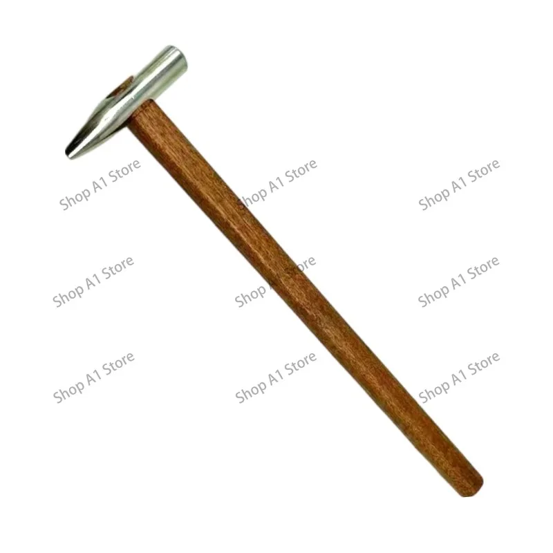 Car Dent Repair Beech Wood Sheet Metal Hammer, Stainless Steel Tip, Non-Marking Paintless Dent Repair Tool