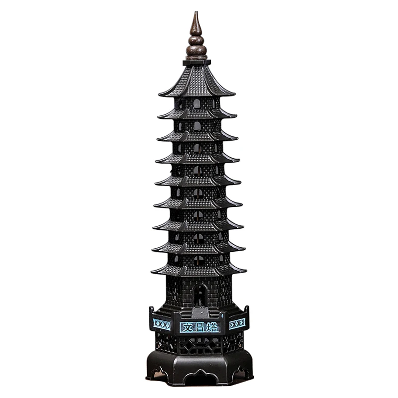 Incense Burner Tower Incense Burner  Vertical Stove Sandalwood Aromatherapy Antique Nine-Layer Pagoda Entrance