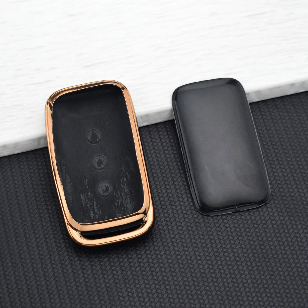 3 Buttons TPU Car Smart Key Case Cover For Chevrolet Aveo Trax Groove Captiva Key Holder For Baojun Wuling Hongguang S Key Chain