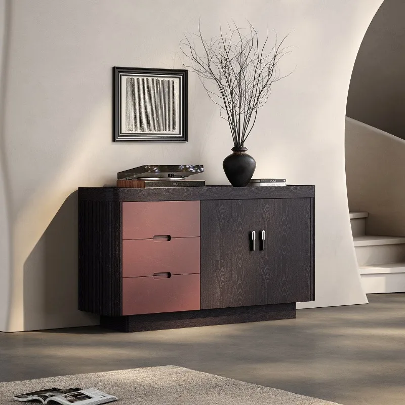 minimalist rock slab dining side cabinet, integrated utility cabinet against the wall,room household storage cabinet, locker