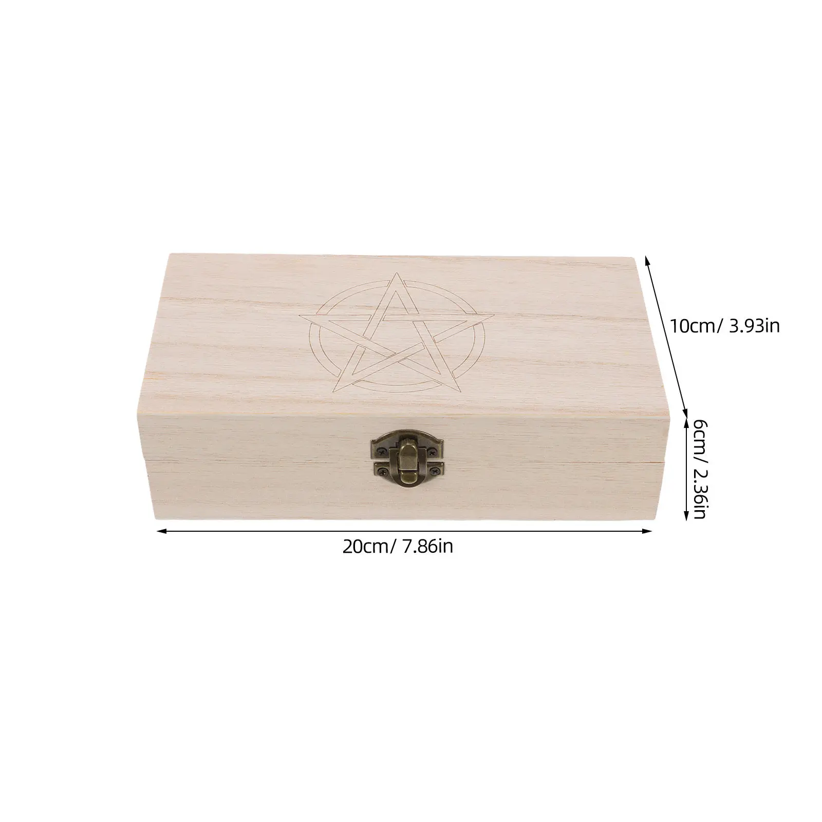 Tarot Card Holder Box Wooden Rectangle Storage Case for Cards Jewelry Small Treasures Travel Collectors Vintage Style Decorative