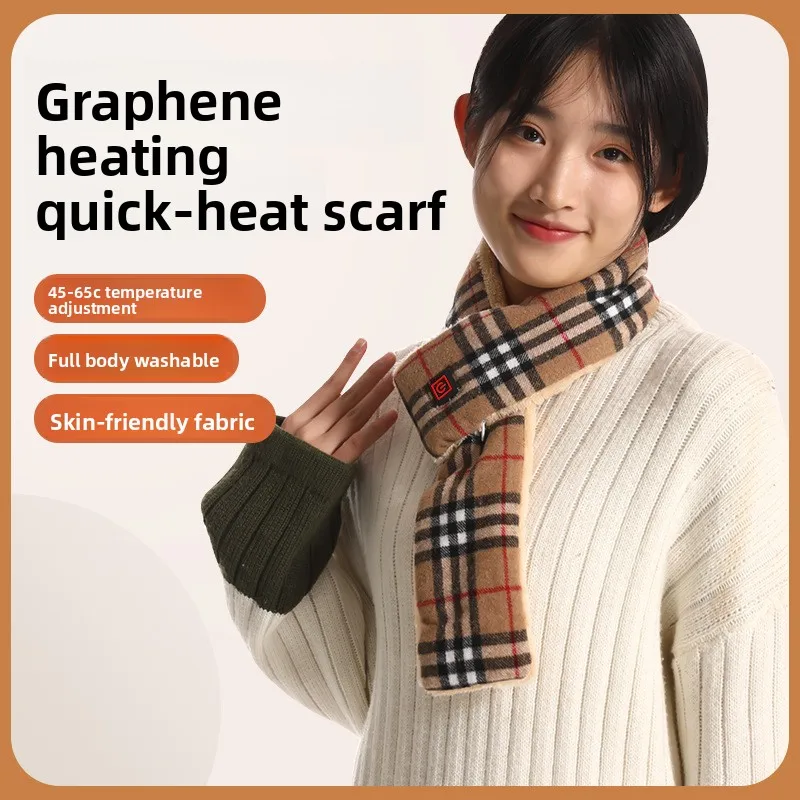 

Новый шарф с электрическим подогревом, USB-термотерапия, теплый и уютный клетчатый дизайн. DR143