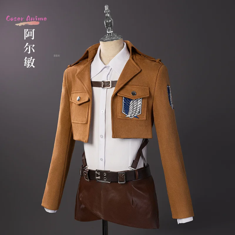 Ataque a los Titanes ‌   Disfraz de Eren Mikasa Levi Armin Hange Historia Reiss, regimiento de exploradores ‌   Fiesta de Carnaval de Halloween uniforme