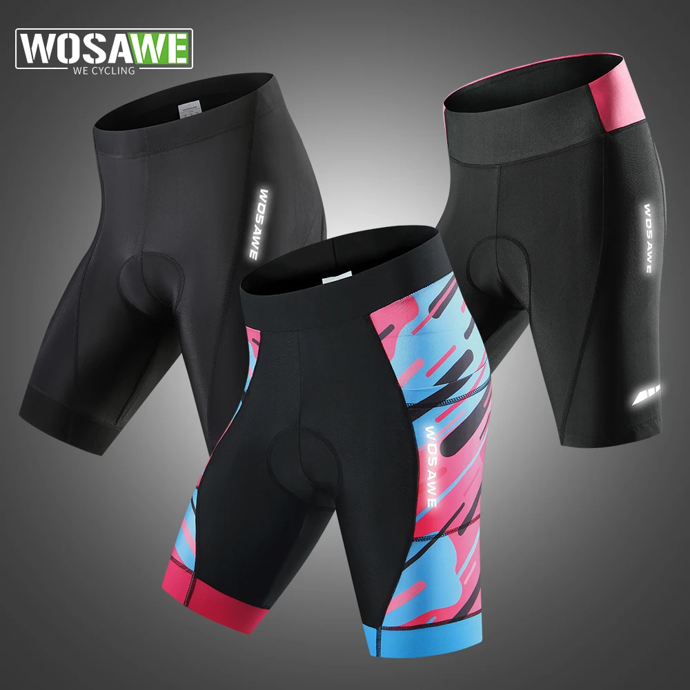 

WOSAWE Women Cycling Shorts 3D Gel Padded Shockproof MTB Mountain Racing Bike Shorts Bicycle Underwear Female Underpants Tights