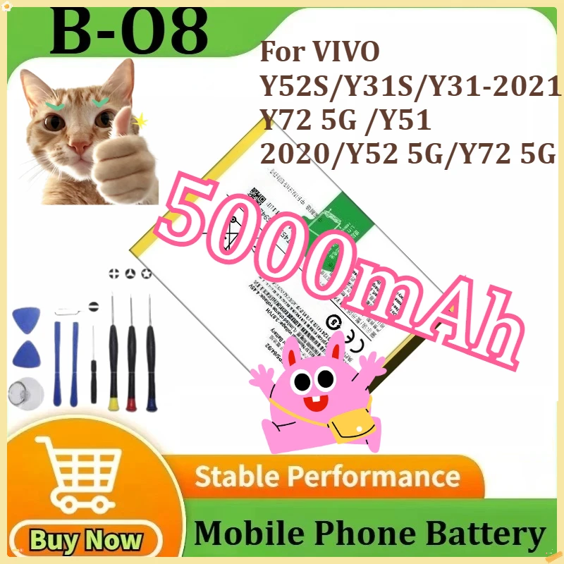 100-new-high-quanlity-battery-b-o8-for-vivo-y52s-y31s-y31-2021-y72-5g-y51-2020-y52-5g-y72-5g-lndia-battery-5000mah-tools