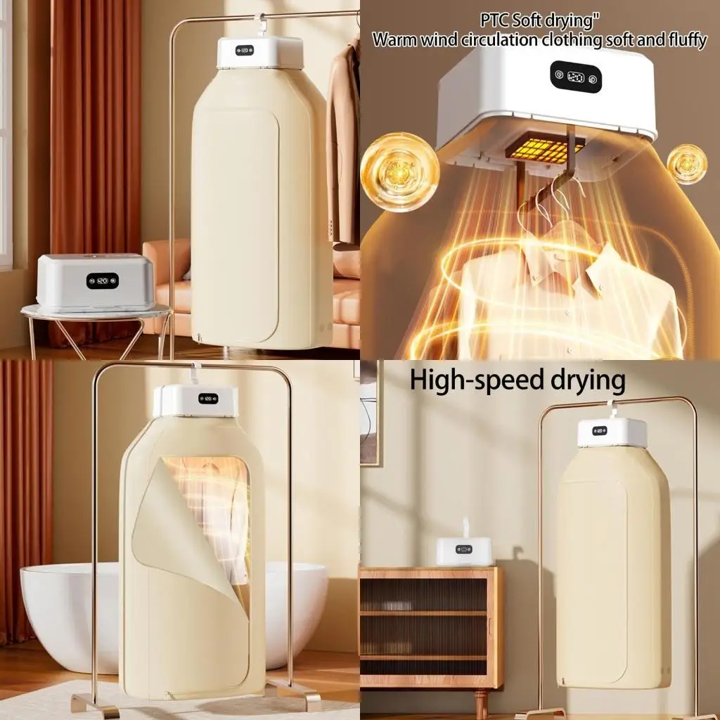 

D0AB Удобная маленькая сушилка для одежды 600 Вт Сушилка для одежды в общежитии Электрическая сушильная машина для нижнего белья