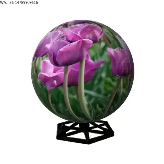 LEDTransparent Displays, Naked-eye 3D Screens, And Smart Light PolesCircular Cylinder Curved Flexible Indoor Spherical Disp