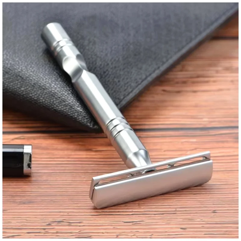 YAQI Excalibur Matte Chrome Color Wet Shave Tools AC Blade Single-edged Mens Shaving Safety Razor Top Selling Razor Mens Gift