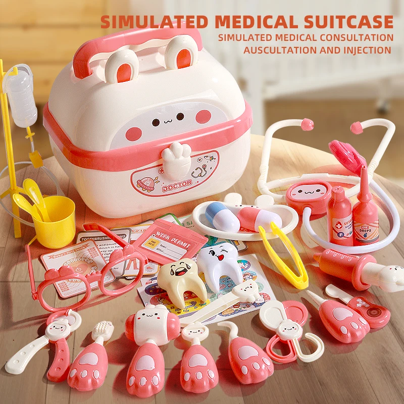 

Doctor Role Play Toy Set with Medical Tools including Stethoscope Dental Tools And Other Medical Accessories Perfect Birthday Gi