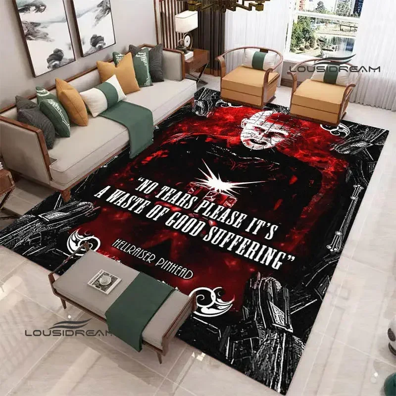 Hellraiser Horror Movie Print Carpet Non-slip carpet Yoga mat carpets for living room area rug Door pad anime rug birthday gift