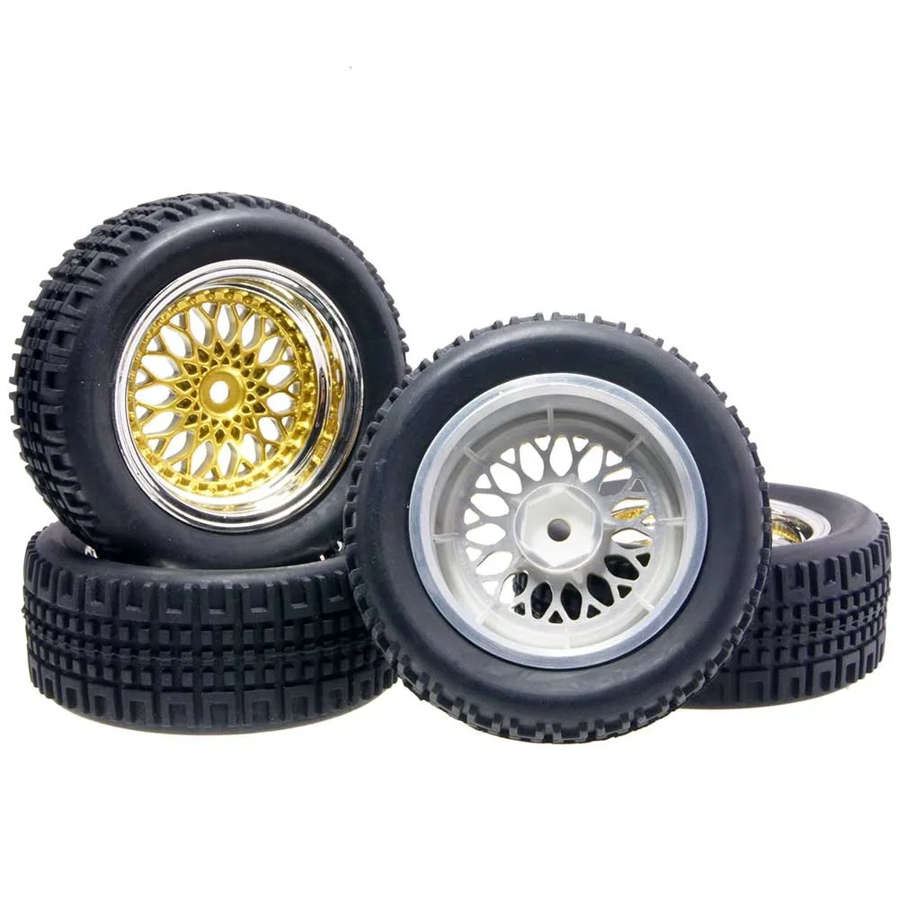 

1:10 Flat Rally Tyre 75mm Wheel Rims & Tires Set 12mm Hex for Tamiya WLtoys HPI HSP ARRMA Buggy 1/10 Scale RC Car Upgrade Parts