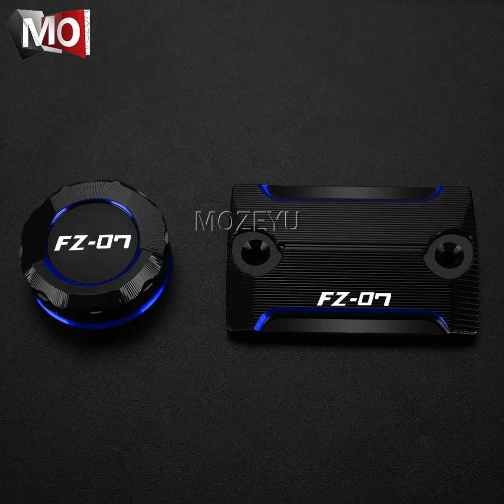 

For YAMAHA FZ 07 FZ07 FZ-07 MT07 MT 07 MT-07 Motorcycle Front Rear Brake Fluid Reservoir Cover Guard Protector Oil Filler Cap