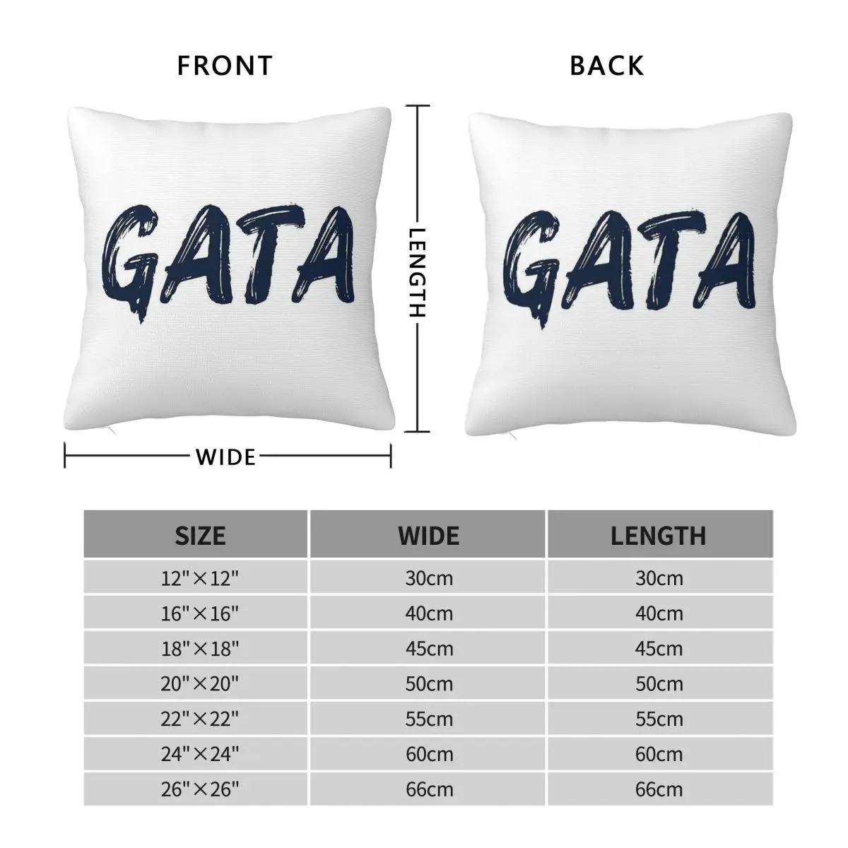 Georgia Southern Gata Square Pillowcase Polyester Linen Velvet Pattern Zip Decorative Throw Pillow Case Bed Cushion Cover