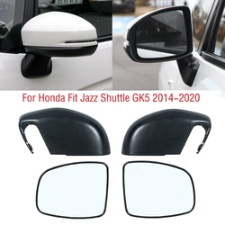 Car Side Mirror Lower Bottom Base Cover Cap Rearview Mirror Lens Glass With Heated For Honda Fit Jazz Shuttle GK5 2014-2020