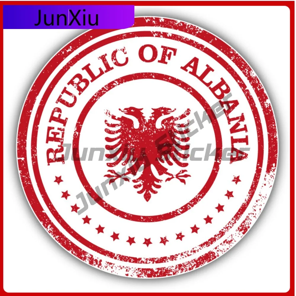 

Republic Of Albania Creative Sticker Stamp Car Decal Bumper Stickers Funny Style Window Use For Rear W Vehicle Exterior Decor