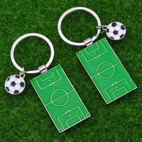 Metal Football Field Soccer Key Chain Fashion Creative Playground Pendent Key Chain Cute High Quality Sports Souvenir Keyring