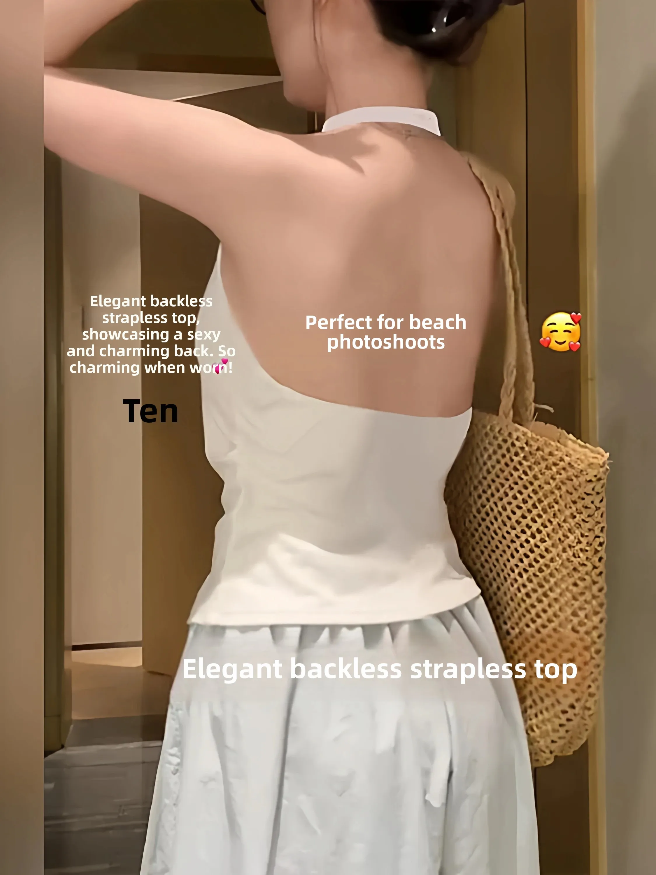 95% Cotton Halter Neck Tank Top Women's Spring Summer New Style Large Size Inner Wear Outer Wear Sexy Backless Base Shirt