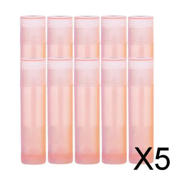 Tubos vacíos para pintalabios, botellas rellenables de bálsamo para brillo labial, 5x10x5G