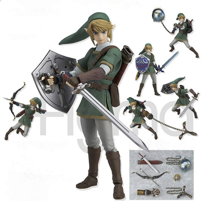 

14cm The Legend of Zelda Figma 320 Anime Figure Twilight Princess Action Figures Фигурки Kawaii Toys Gifts