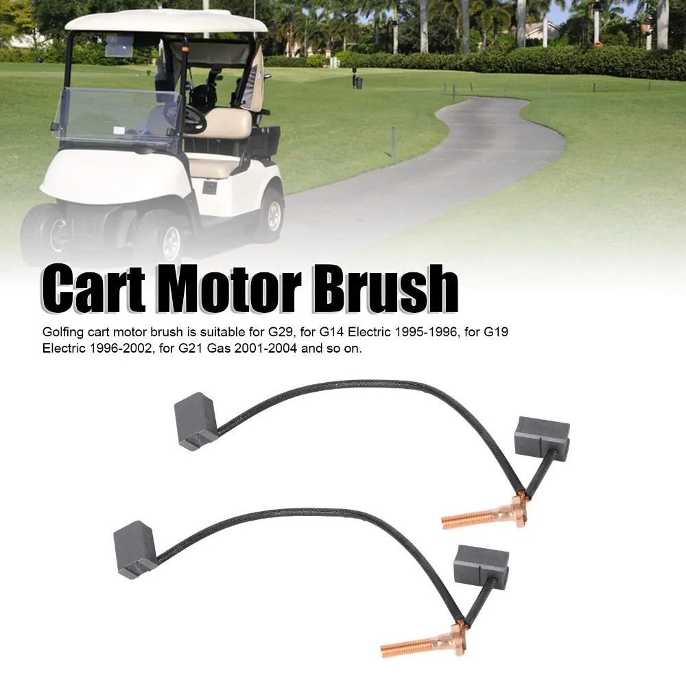 2Pcs Good Conductivity Golf Cart Motor Brush Plug and Play High Performance Cart Motor Brushes Replacement Kit Durable