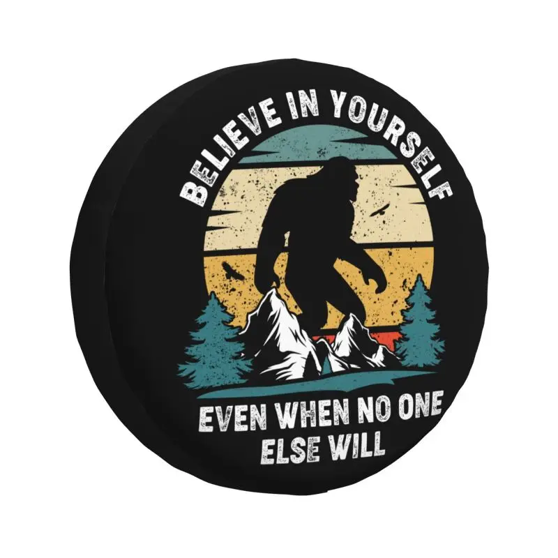 Bigfoot Believe In Yourself Spare Tire Cover for Toyota Mitsubishi Suzuki Jeep RV SUV 4WD 4x4 Car Wheel Protector Covers