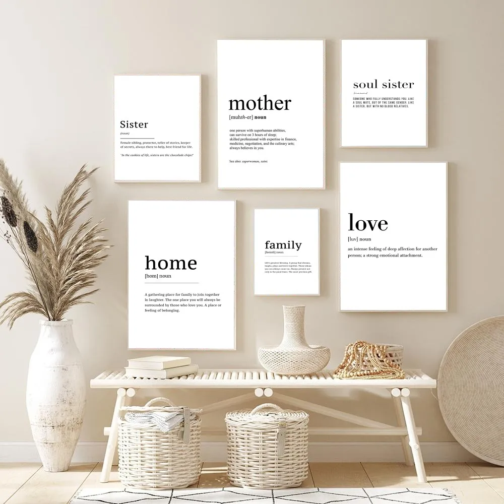 1pc Home Friend Travel Love Definition Quotes Classic Quotes Poster Paper Print Home Entrance Bar Cafe Art Painting Decoration