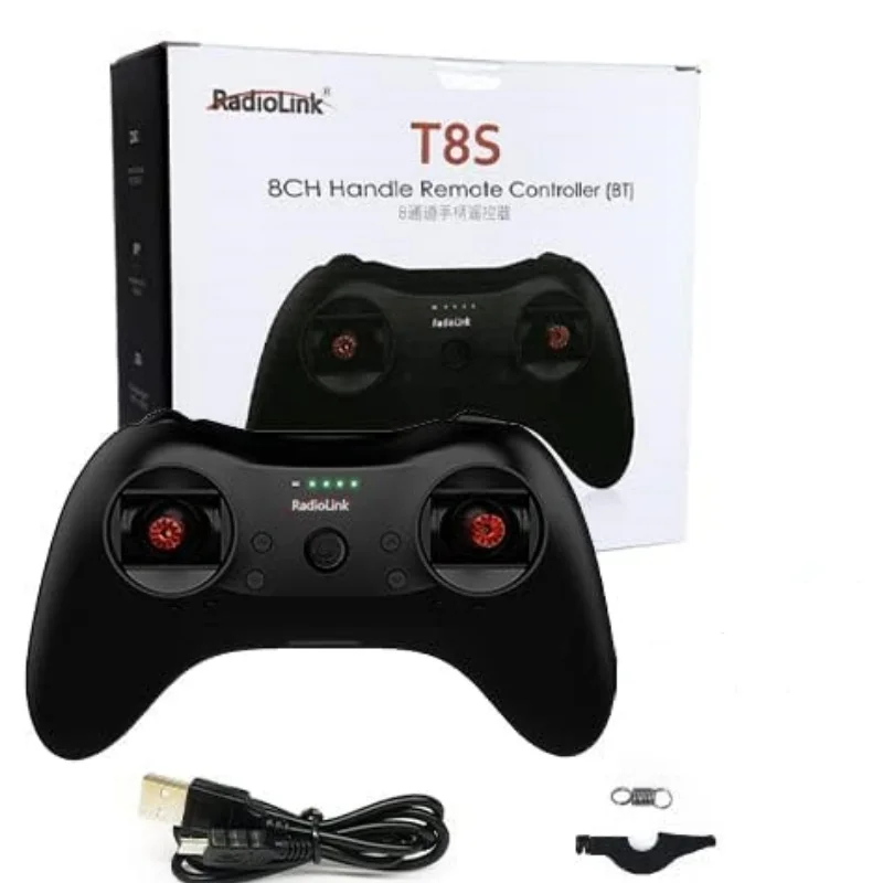 

RC Transmitter Radiolink T8S 8 Channels 2.4GHz Remote Controller Built-in Rechargeable Battery for Quad Airplane Car Boat