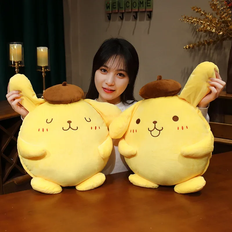 Sanrio Pompom Purin Plush Toys 40-50cm Size Lovely Soft Stuffed Animal Pillow Anime Room Decor Plushie Doll Kids Birthday Gift