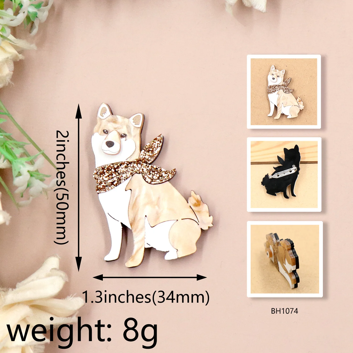 YAOLOGE 2024 nuove varie razze di cani carino Design originale senso serie di animali gioielli acrilici fatti a mano montaggio Pin regalo del partito