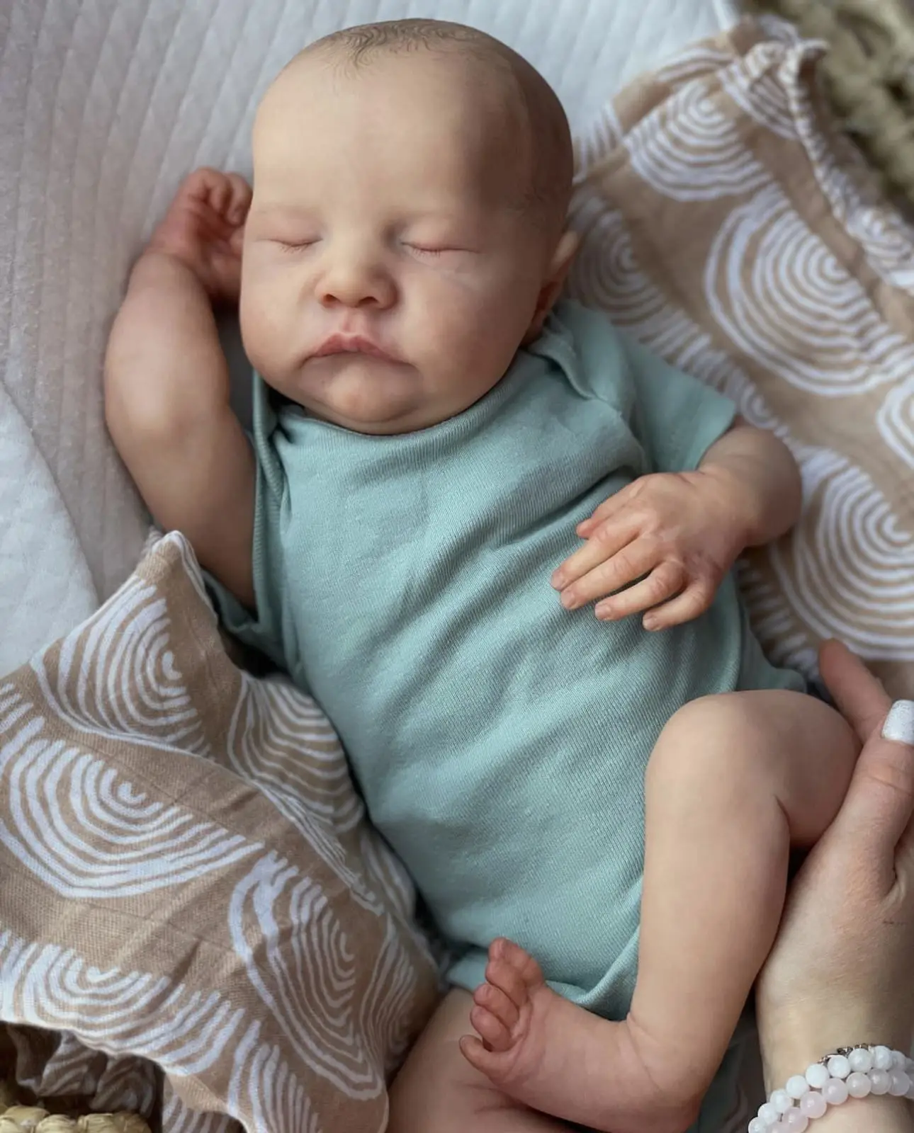 

50CM Painted Reborn Dolls 20Inch Bebe Reborn Doll Blonde Hair Soft Touch Baby Body Realistic Reborn Baby Doll
