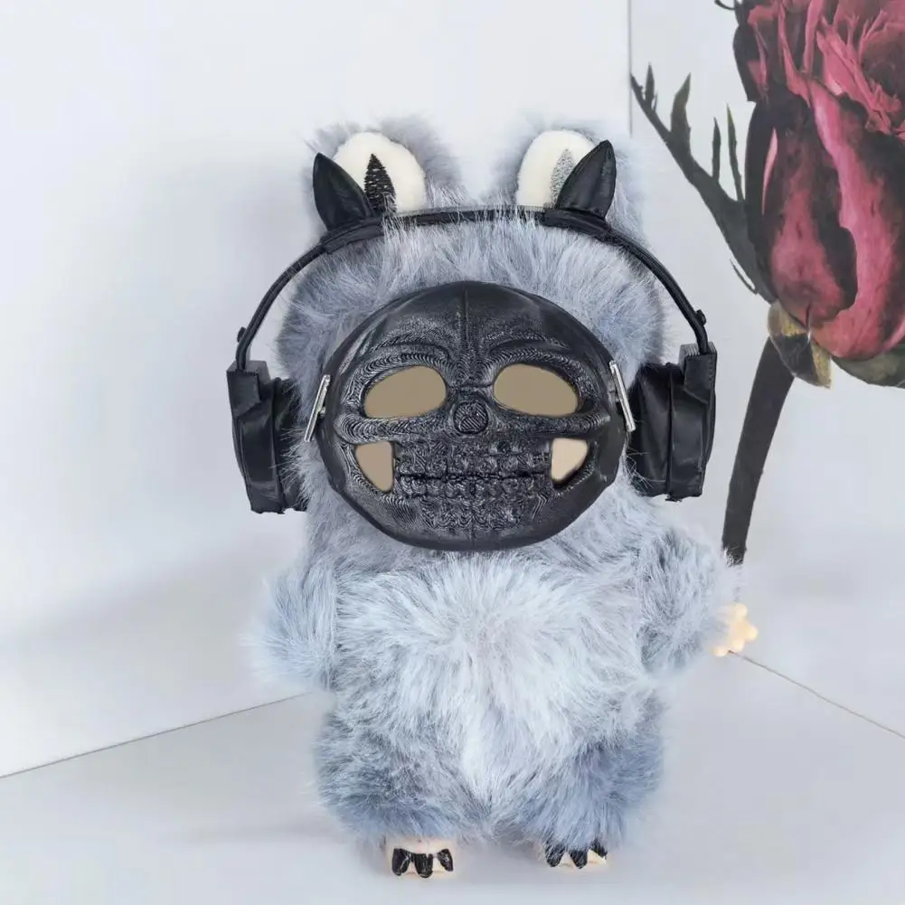 ドレスアップアクセサリー 3Dプリント人形コスチュームセット マスク、イヤホン、おもちゃのピストル付き DIYロールプレイファッションドール服