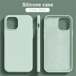 Luxury Original Liquid Silicone Case For iPhone 16 Pro Max 13 14 15 Plus 11 12 Mini 7 8 Plus Camera protection shockproof Cover