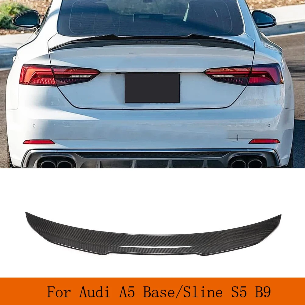 Carbon Fiber Rear Racing Spoiler for Audi 4-Door A5 Base/Sline S5 B9 2018-2024 High Kick Duckbill Rear Body Kits Spoiler Wing