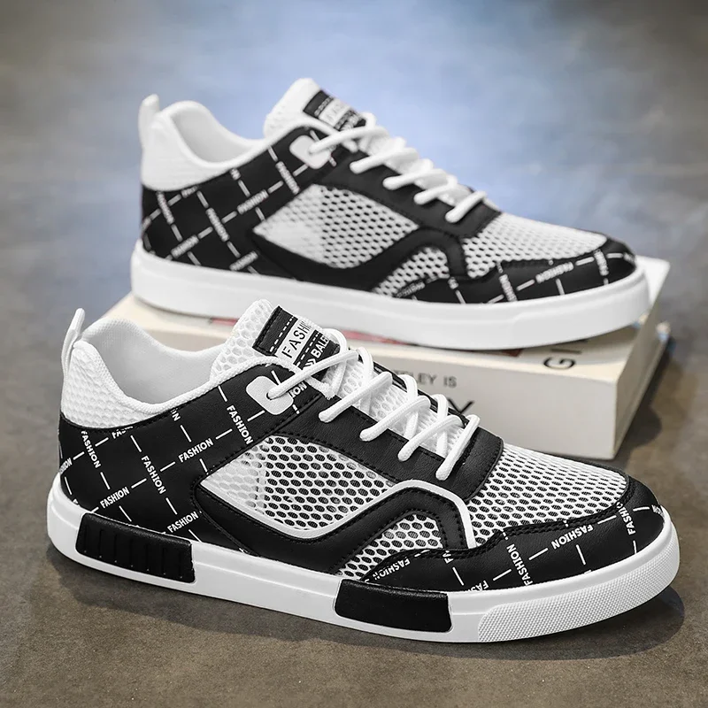 

ELUVA Mens Skate Sneakers Casual Shoes Breathable Non Slip Walking Shoes Lightweight Sports Outdoor Daily Wear Footwear