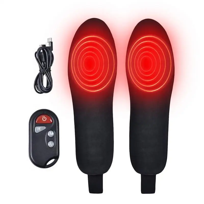 USB Heated Shoe Insoles Feet Warm Sock Pad Mat Wireless Temperature Electrically Heating Insoles Warm Thermal Insoles