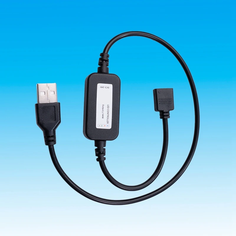 Telecomando per app Bluetooth per telefono cellulare, controller RGB in linea USB 5V per striscia luminosa a LED 50 cm