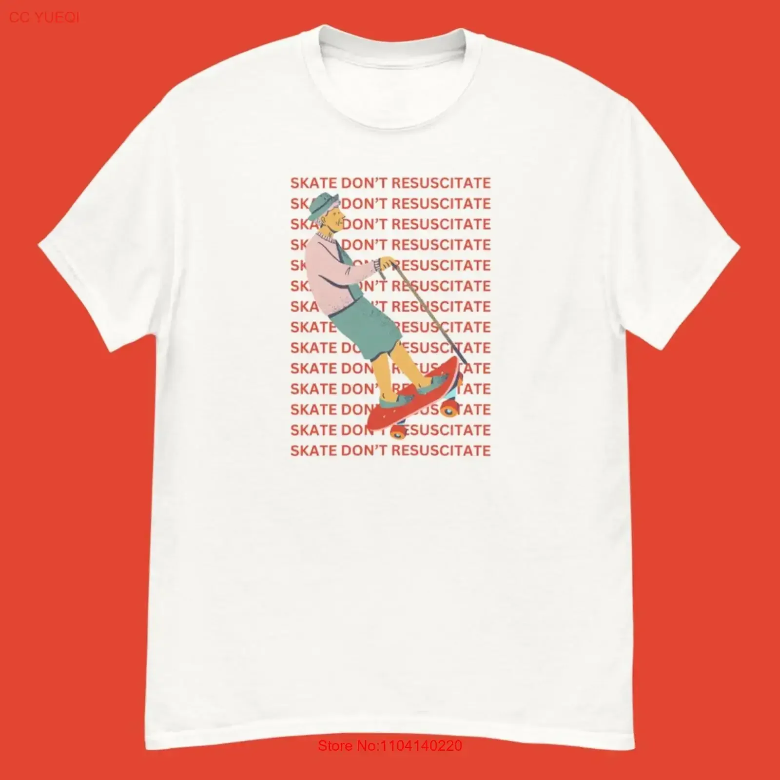 Skate Don t Resuscitate Shirt vintage Washed homme graphic Breathable Stylish Versatile Top For Everyday Wear Slightly Soft